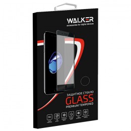 Стекло WALKER антишпионское для Apple iPhone 12/12 Pro "5D", черное