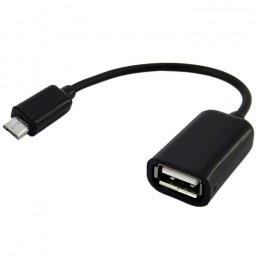 Адаптер WALKER OTG micro USB №03 кабель, черный